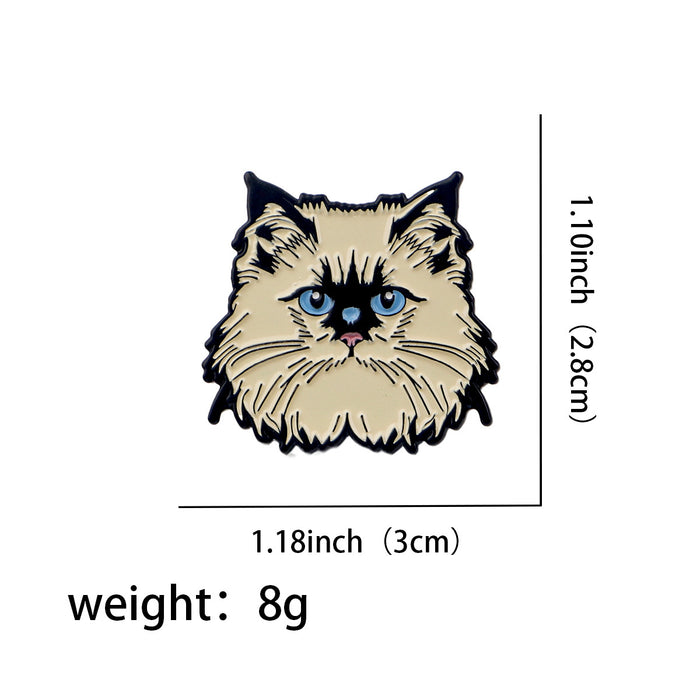 Wholesale 5pcs Badge Clothing Backpack Collar Alloy Cartoon Pet Cat and Dog Animal Brooch