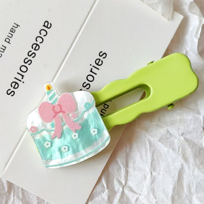 Wholesale Piggy Drink Acrylic Hair Clip