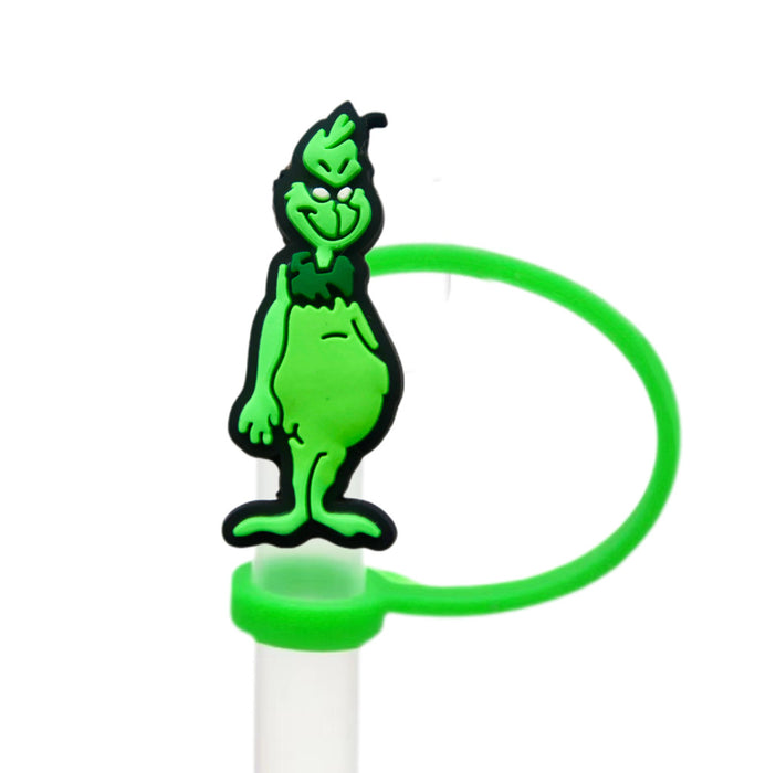 Wholesale 10pcs Christmas Straw Cap  Silicone Cup Accessories