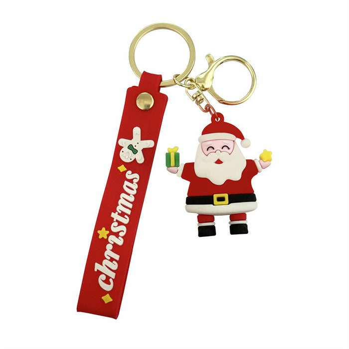 Wholesale Cartoon Christmas Silicone Doll Keychain JDC-KC-HaoXi001