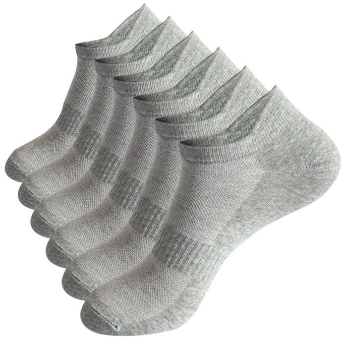 Wholesale Large size sports socks, ear lifting mesh boat socks, running socks, solid color socks