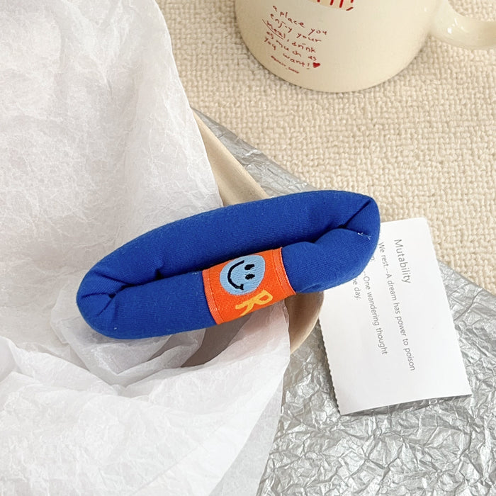 Wholesale Fabric Face Bangs Hair Clip for Women,  Cute Side Clip Hair Accessory Trendy Beige Design for Everyday Use