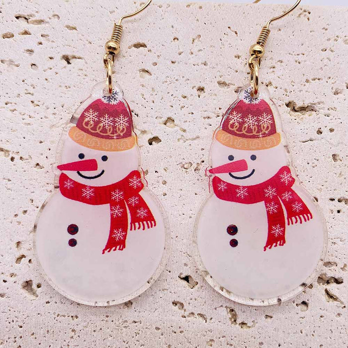 Wholesale Christmas lights,  red plaid acrylic earrings