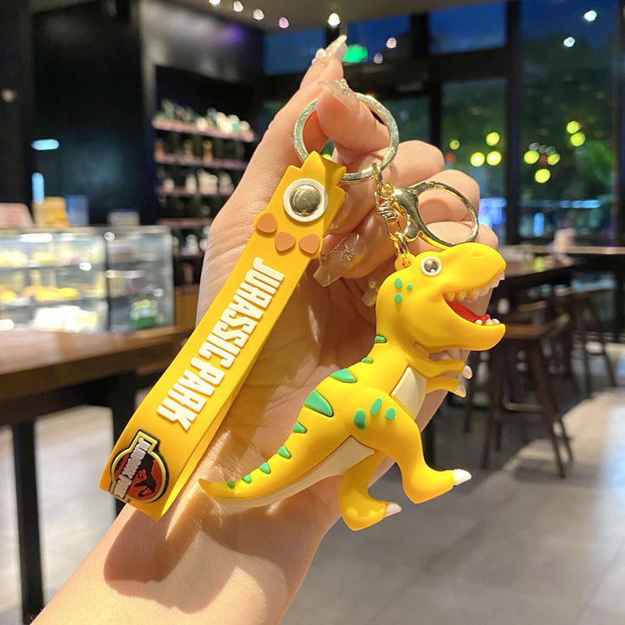Wholesale Trendy Dinosaur Keychain Toy Metal Cartoon T-Rex Charm MOQ≥3