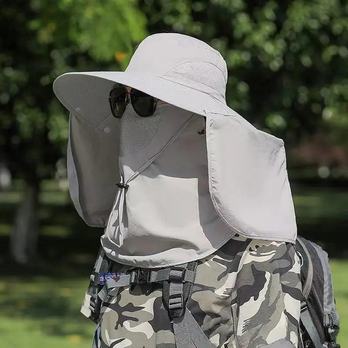 Wholesale Sun Protection Mask Summer Fishing Hat, Face Covering Outdoor Versatile Sun Hat