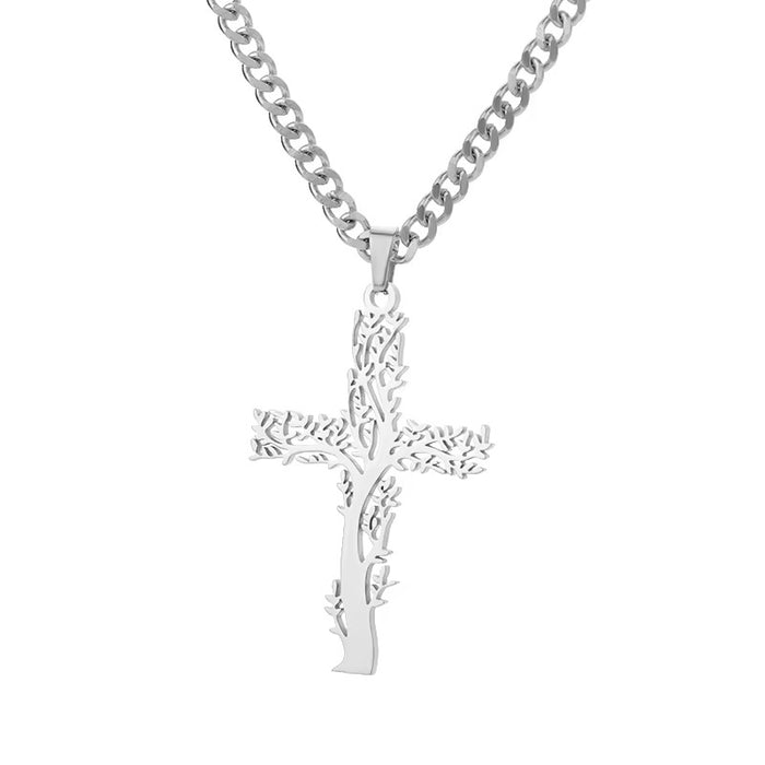 Wholesale Micro inlaid zircon cross pendant necklace collarbone chain jewelry