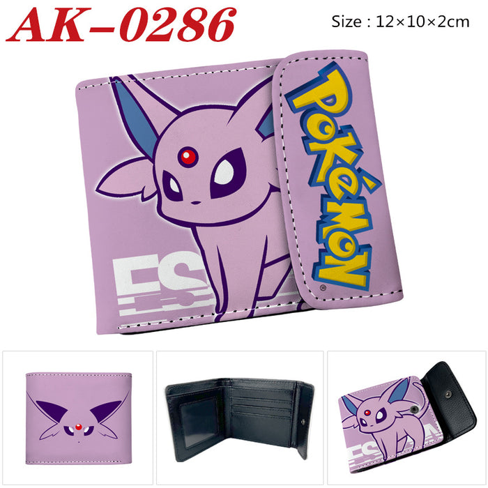 Wholesale Anime Snap Button PU Leather Short Wallet Unisex Card Coin Purse Trendy Boutique Gift