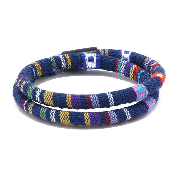 Wholesale Ethnic Style Men and Women Bracelet Colorful Fabric JDC-BT-XH028