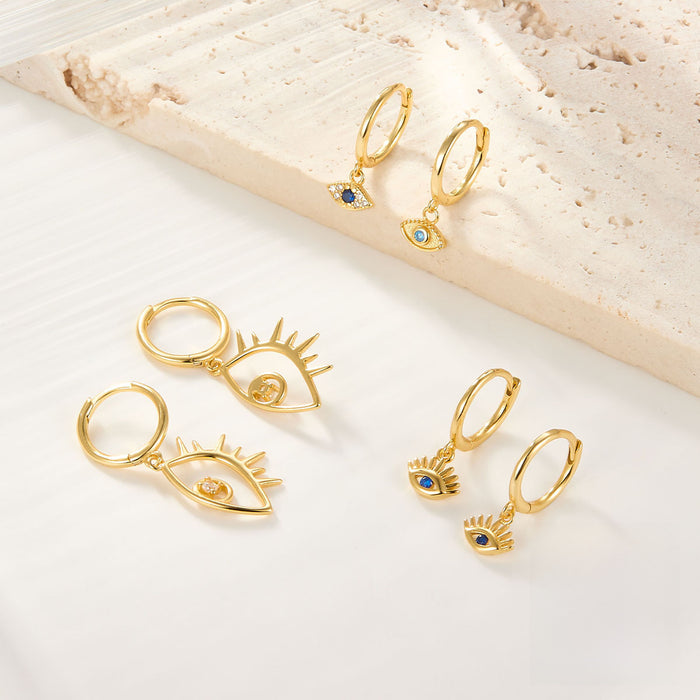 Wholesale Pure silver earrings with a simple and high-end feel, women's ear buckles, niche layered earrings