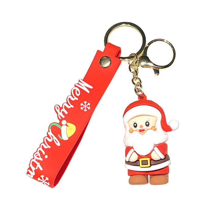 Wholesale Silicone Keychain Trendy Christmas Bag Charm