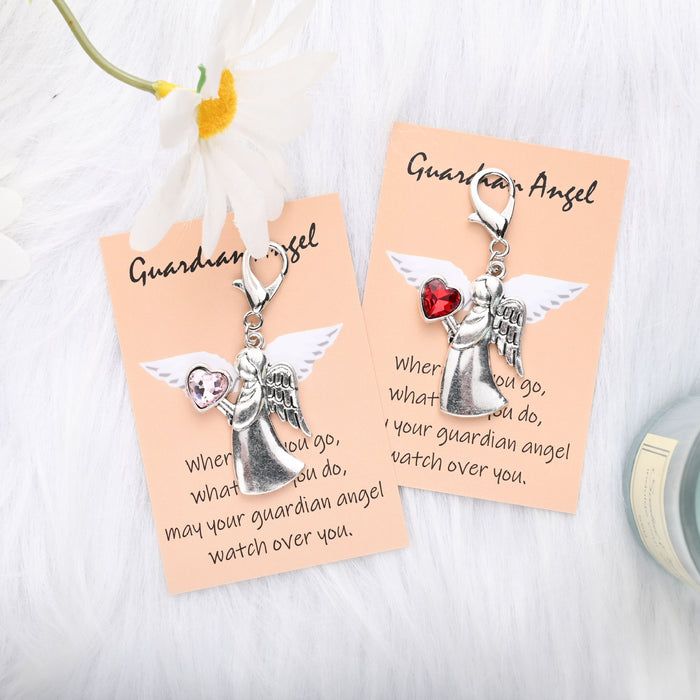 Wholesale Cute Diamond Angel Girl Keychain