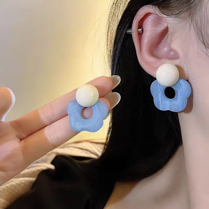 Wholesale Flower earrings, elegant and luxurious, fashionable and versatile, with a niche design