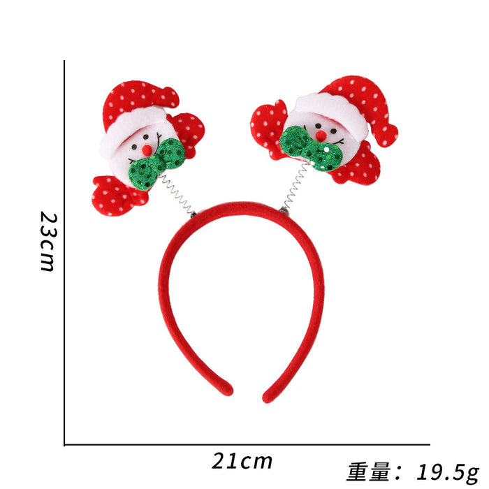 Wholesale Christmas headband elk horn five star headband Christmas decorations children plastic head buckle party decoration supplies