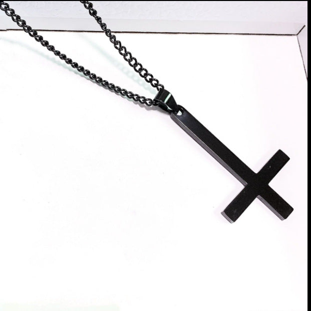 Wholesale Cross necklace for boys, titanium steel pendant for girls, stunning simplicity accessories