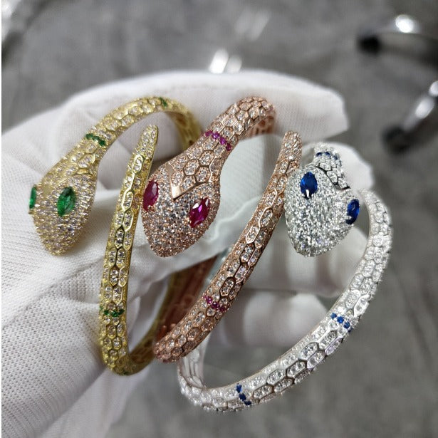 Wholesale gold plated open snake bracelet