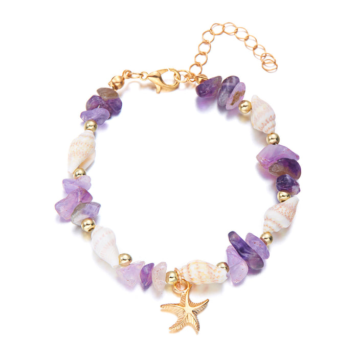 Wholesale Shell Bohemian Necklace and Bracelet Set Star and Sea Motif Jewelry