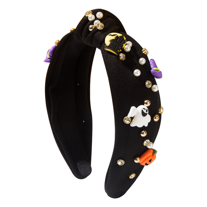 Wholesale  element headband women' s diamond pearl headband ghost pumpkin hat accessories decoration