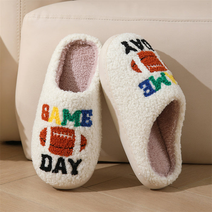 Wholesale  Rugby cotton slippers women winter home indoor warm slippers slippers autumn and winter home
