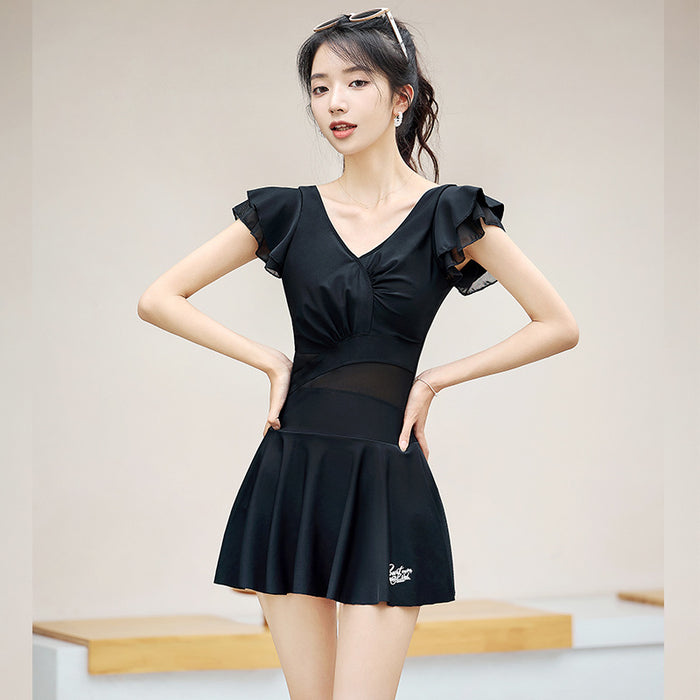 Wholesale New one-piece swimsuit with a high-end feel, specifically designed for hot spring swimming clothes and skirts
