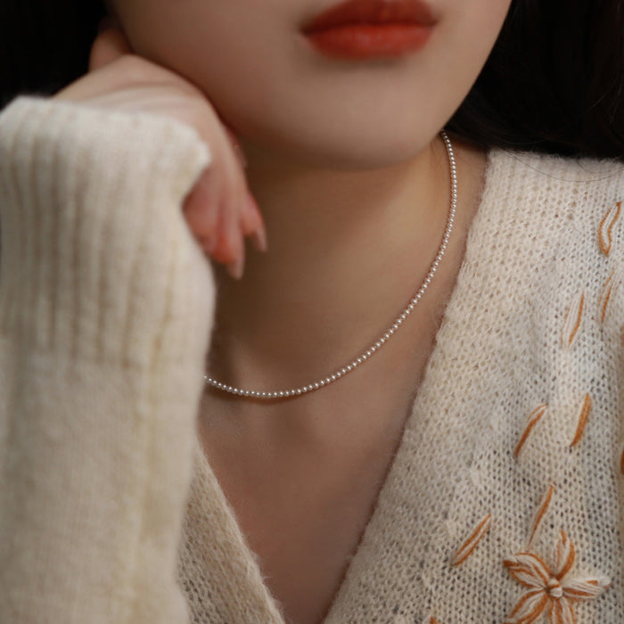 Wholesale  Pearl Necklace Women's Overlapping Double Clavicle Necklace