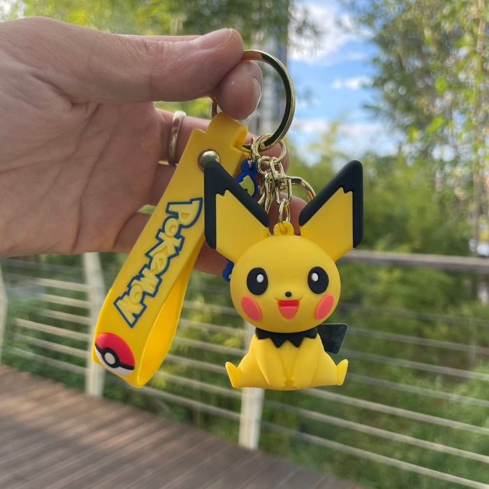 Wholesale PVC keychain, cute anime couple keychain, women's handbag pendant, car accessories wholesale