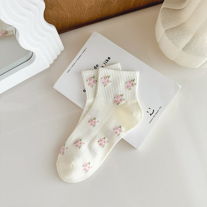 Wholesale Socks for children, pure cotton short socks, summer thin, versatile, anti odor, white, low cut