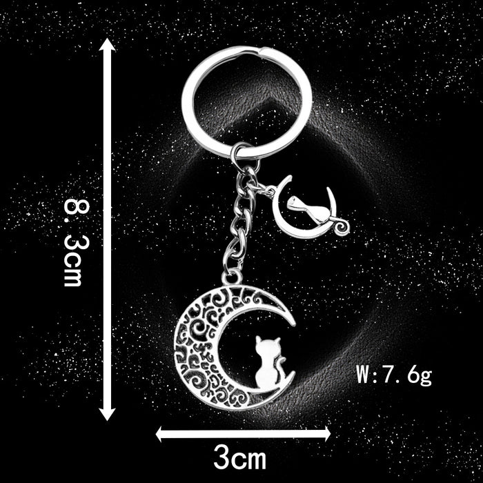 Wholesale Antique silver enamel metal keychain