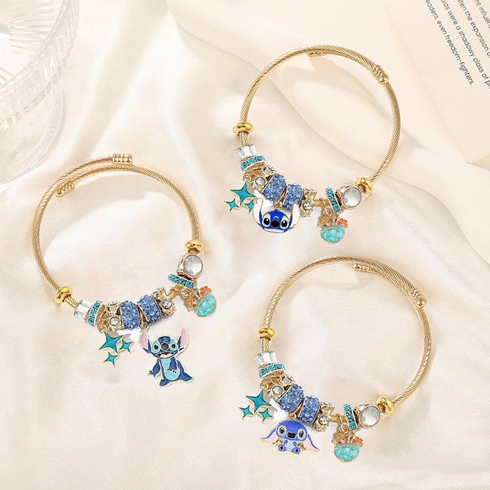 Wholesale Stainless Steel Beaded Bangle Bracelet Jewelry Accessory Boutique Resale Gift MOQ≥2