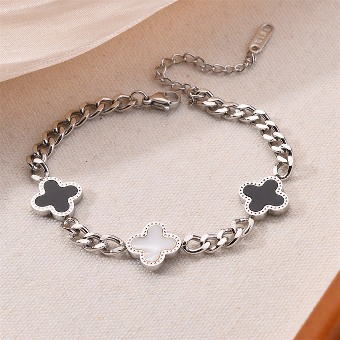 Wholesale Fashionable Lucky Titanium Steel Bracelet for Women, Light Luxury, High End, Versatile Bracelet, Bracelet, Accessories