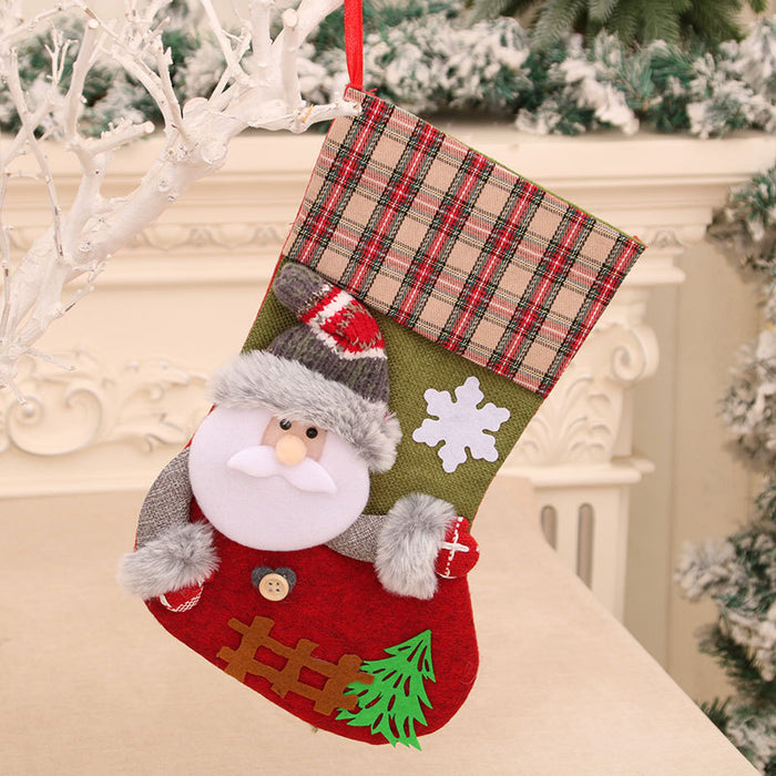 Wholesale Christmas Stockings Christmas Gift Bag Christmas Small Stockings Pendant Christmas Tree Hanging Ornament Bag
