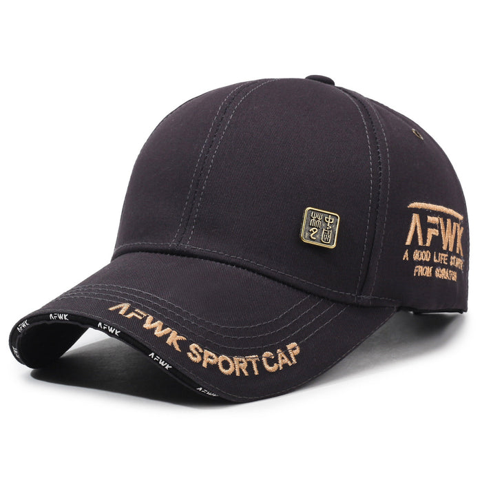 Wholesale Copper embroidered baseball cap, hardtop metal vent, sun shading and sun protection duckbill cap