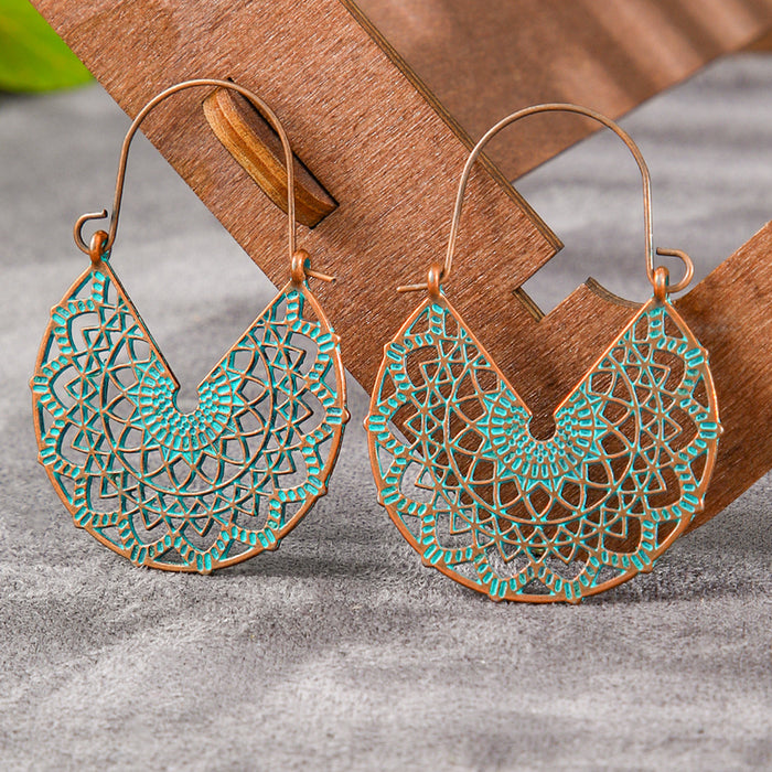 Wholesale Ethnic Vintage Heart Earring Set - Zinc Alloy Jewelry Accessory for Party Wear MOQ≥2