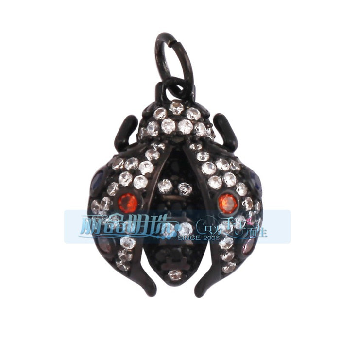 Wholesale Bee Butterfly Ladybug Eagle Sunbird Dragonfly Alloy Micro-inlaid Zircon DIY Jewelry Accessories JDC-DIY-MoHua003