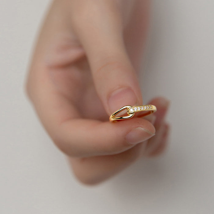 Wholesale Rising Sun Flash Diamond Drop Buckle Ring Tears Index Finger Opening Ring