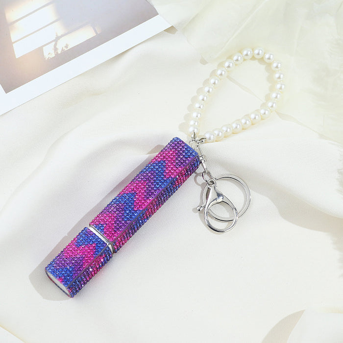 Wholesale Plastic Diamond 10ML Perfume Bottle Keychain JDC-KC-ZY028