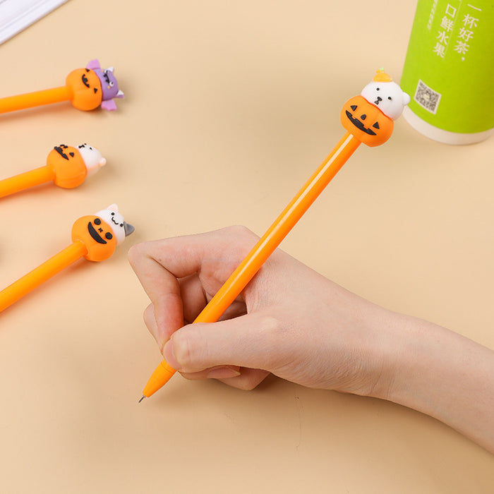 Wholesale Halloween Pumpkin Ghost Plastic Gel Pen JDC-PN-KuBei004