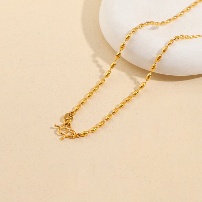 Wholesale M-clasp snake bone chain necklace/ choker,  versatile clavicle titanium steel chain