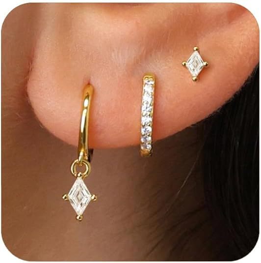 Wholesale Eight pointed star earrings copper plated with real gold, fashionable and niche design, star ear buckle wholesale