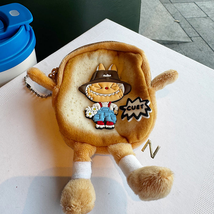 Wholesale Cute Cartoon Toast Coin Purse  Versatile Storage Bag  Bag Charm Keychain Shoulder Bags