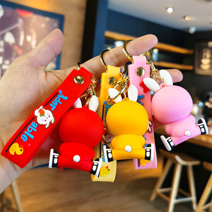 Wholesale Rubber Cartoon Doll Three-dimensional Keychain JDC-KC-Tingm118