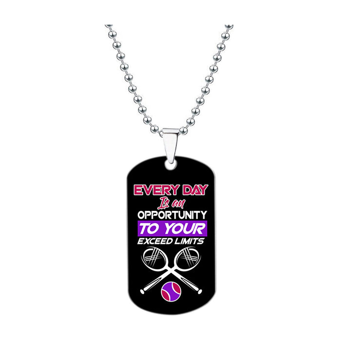 Wholesale Color Printing Sports Stainless Steel Necklace JDC-NE-Gangg001