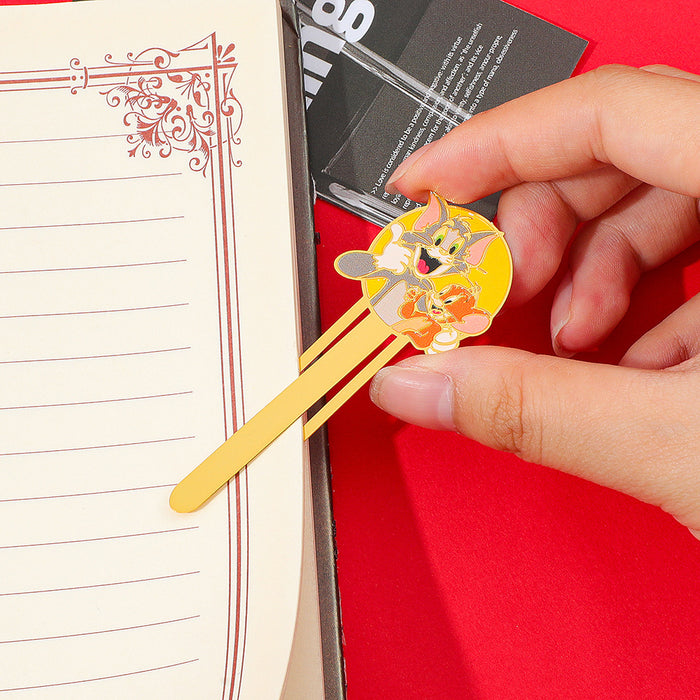Wholesale Cartoon metal minimalist cute bookmark stationery souvenir