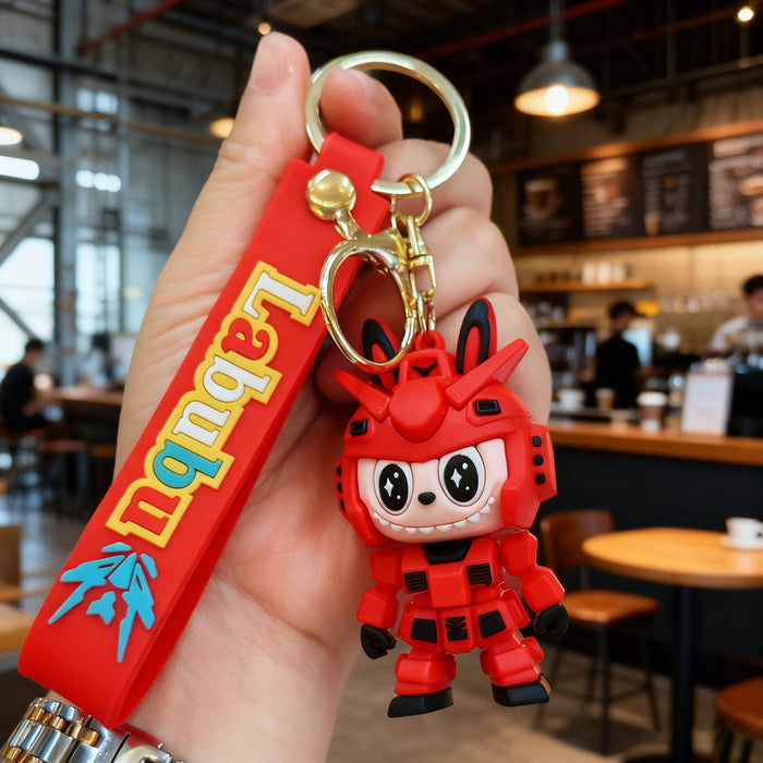 Wholesale Cute buck-toothed cartoon mecha keychains