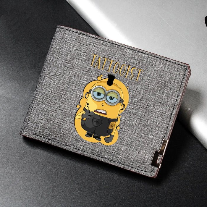 Wholesale Cartoon Anime Printed Short Canvas Wallet Denim Wallet JDC-WT-Qiqiang002