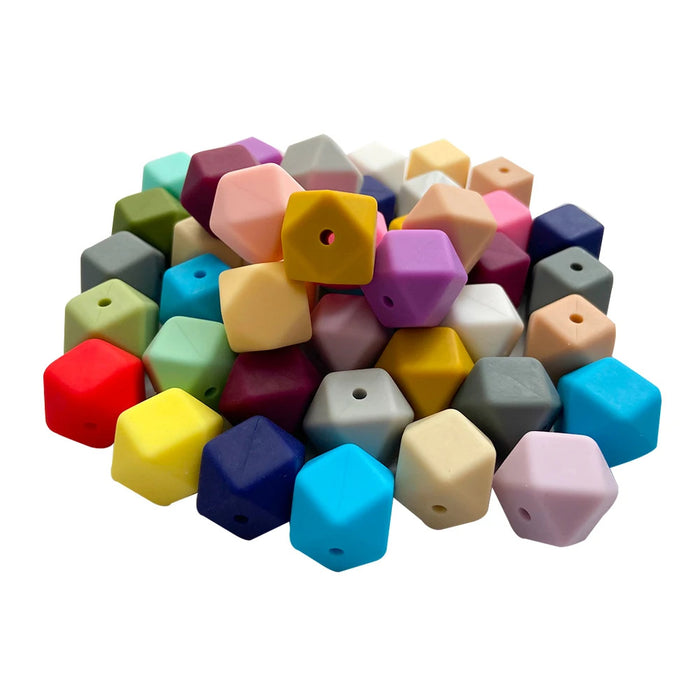 Wholesale 50pcs Hexagonal Silicone Beads JDC-BDS-HongZhou015