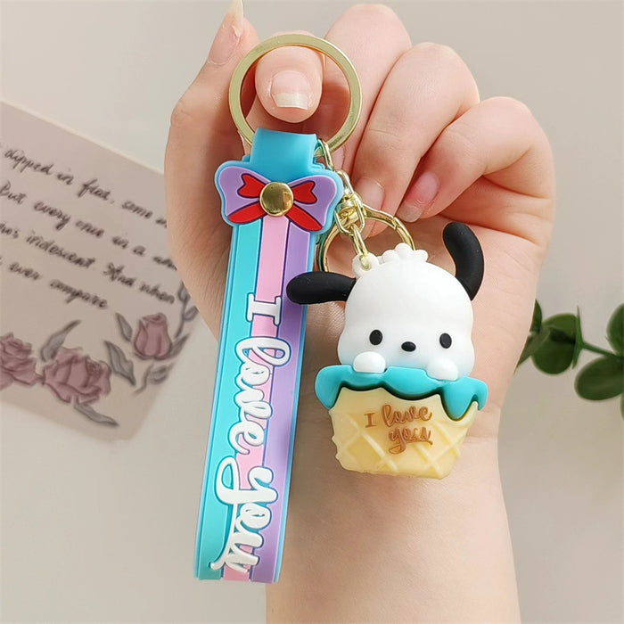 Wholesale Cartoon Silicone Doll Keychain JDC-KC-HaoXi012