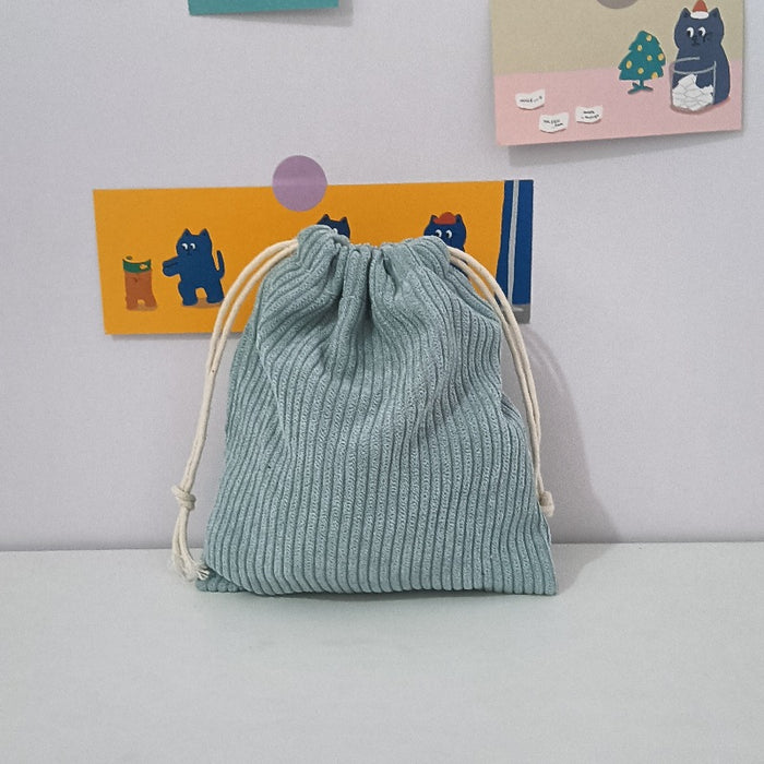 Wholesale Corduroy storage bag, drawstring pocket, portable coin purse
