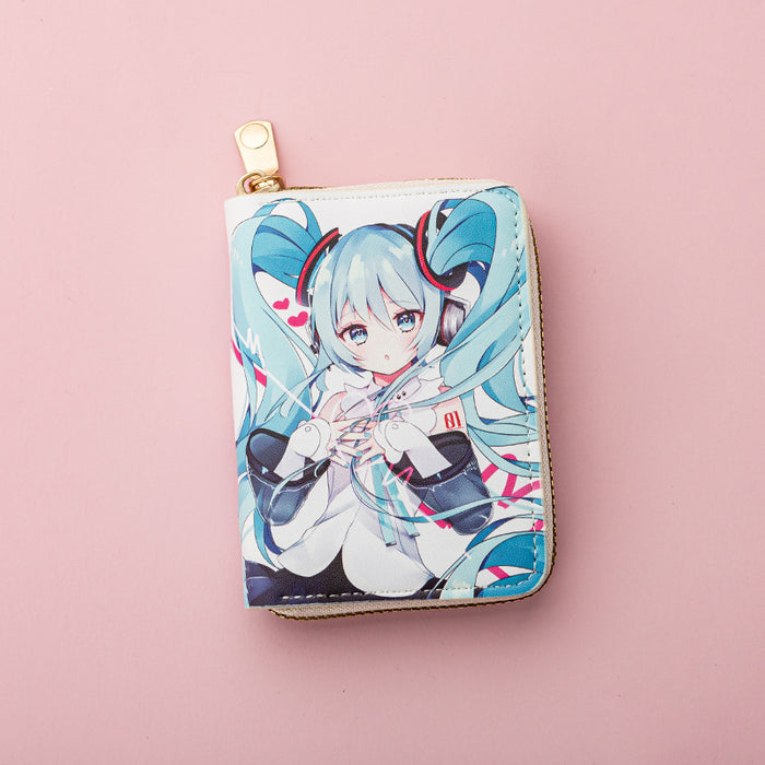 Wholesale Hot-selling Japanese Anime Short PU Wallet Teenagers Students Fashionable Simple Coin Purse Card Holder Wallet JDC-WT-QT008