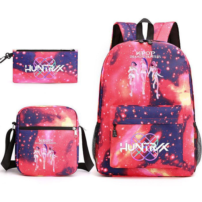 Wholesale Kpop backpack,  anime school bag , lightweight student backpack,  three-piece set