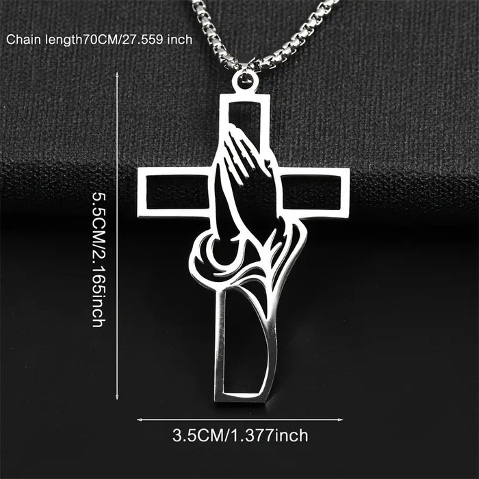 Wholesale Stainless Steel Necklace Pendant Prayer Faith Gift Gift